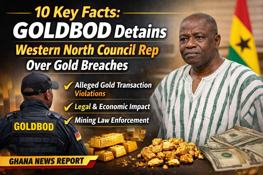 10 Key Facts GOLDBOD Detains Western North Council Rep Over Gold Breaches