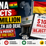 Ghana rejects $109 million U.S. health aid deal showing healthcare and government policy concept
