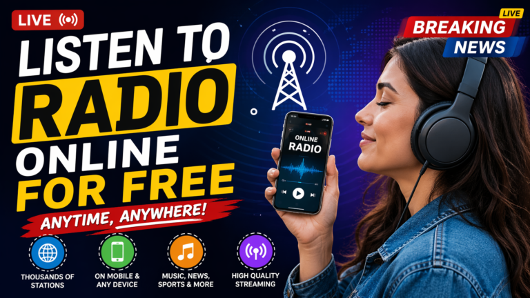 Listen to radio online for free using a smartphone and internet connection