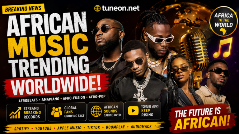 African music trending worldwide with Afrobeats and Amapiano artists dominating global streaming charts