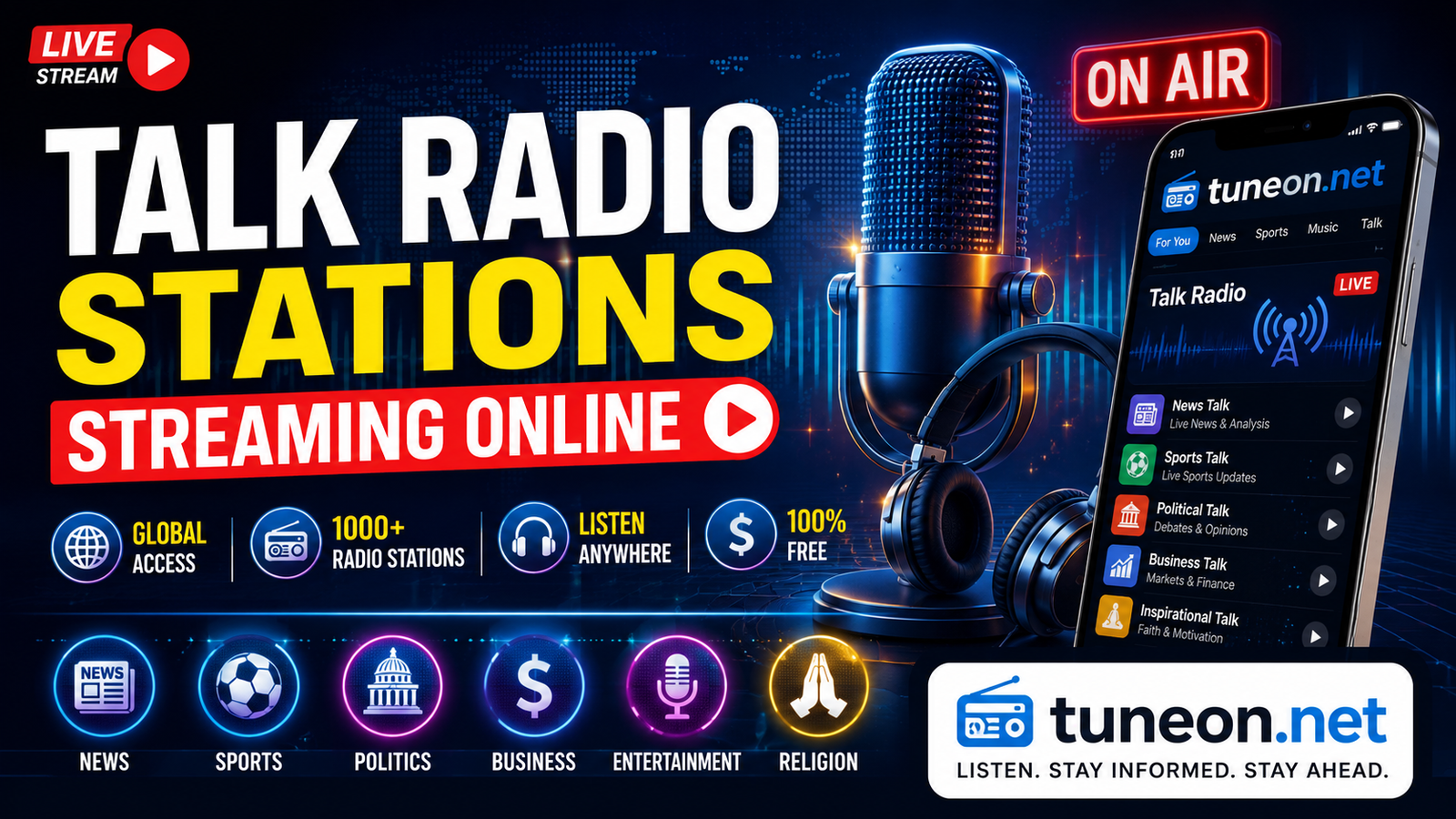 Best talk radio stations you can stream for free online worldwide