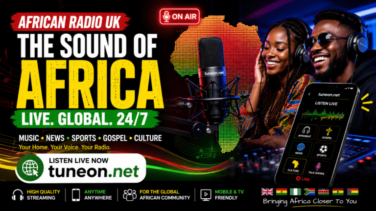 African radio UK streaming live online with Afrobeat music and entertainment