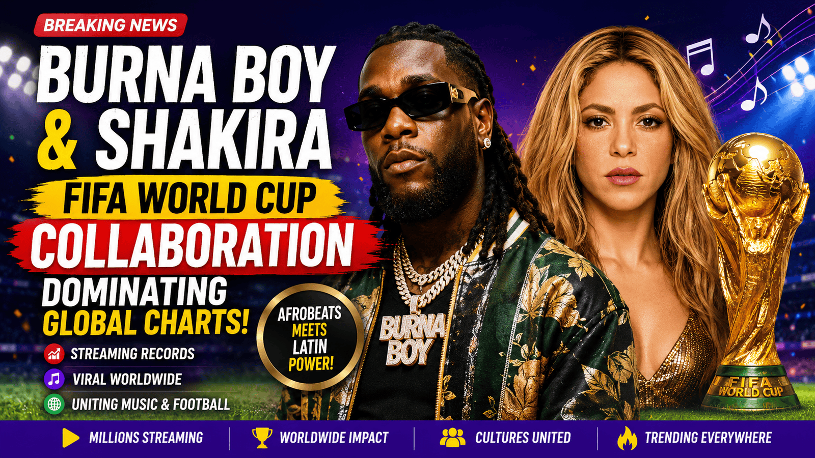 Burna Boy FIFA World Cup Collaboration trending worldwide with global Afrobeats success