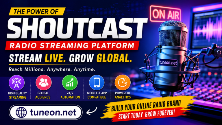Best Radio Streaming Platforms 2026 guide with TuneOn Radio branding