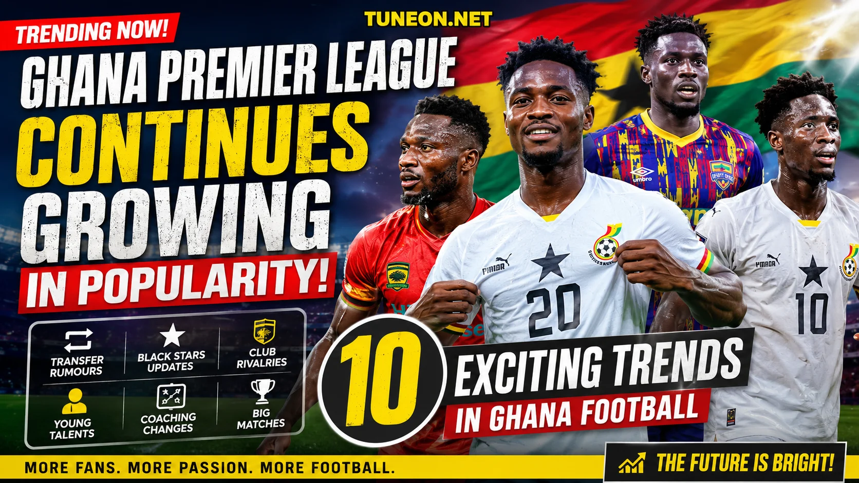 Ghana Premier League Continues Growing in Popularity with football fans and transfer discussions