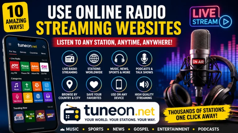 Amazing Ways to Use Online Radio Streaming Websites: 10 Easy Methods to Find Any Station Instantly 11 Use Online Radio Streaming Websites to listen to global radio stations instantly