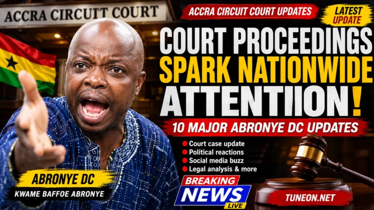 Shocking Court Proceedings Spark Nationwide Attention: 10 Major Abronye DC Updates 7 Court Proceedings Spark Nationwide Attention over Abronye DC case in Ghana