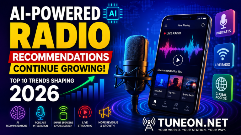 AI-Powered Radio Recommendations Continue Growing in online radio streaming platforms