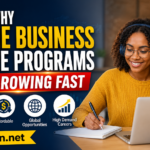Online Business Degree Programs students learning business courses online in 2026