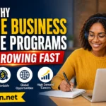 Online Business Degree Programs students learning business courses online in 2026