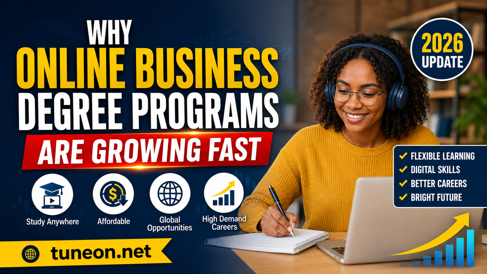 Online Business Degree Programs students learning business courses online in 2026