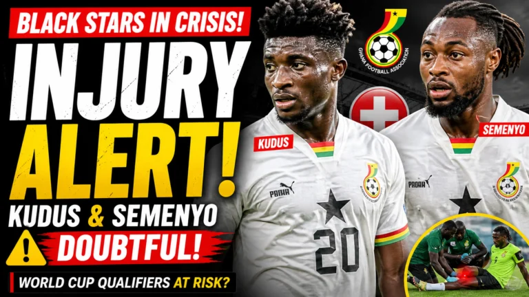 Black Stars injury crisis Ghana players Kudus Semenyo fitness concerns training camp