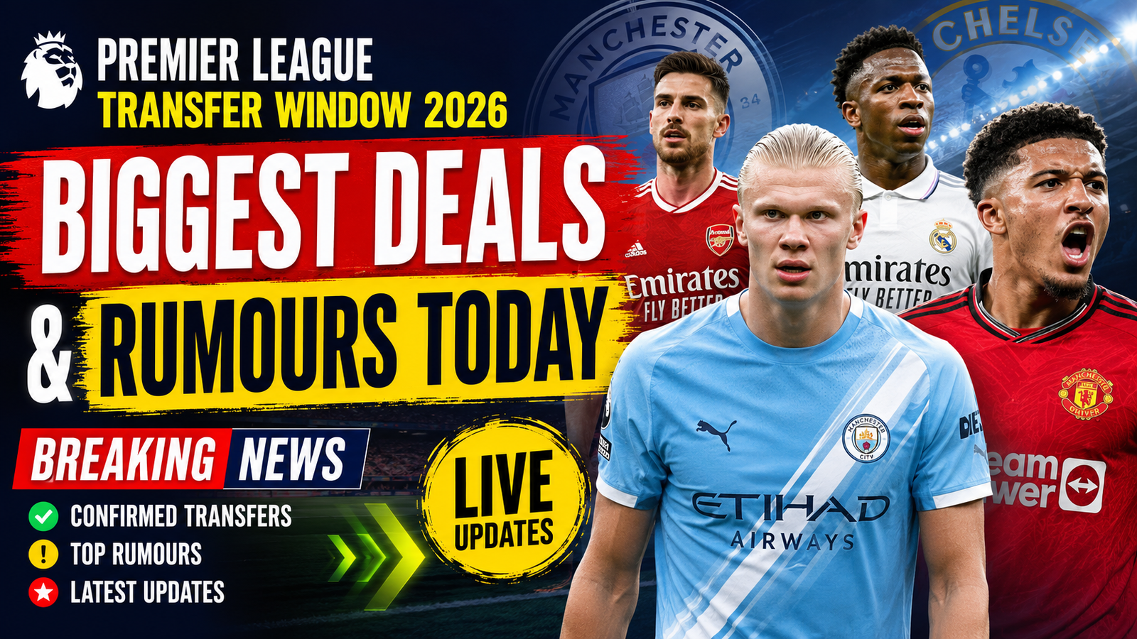 Premier League Transfer Window 2026: Biggest Deals and Rumours Today's latest football transfer updates