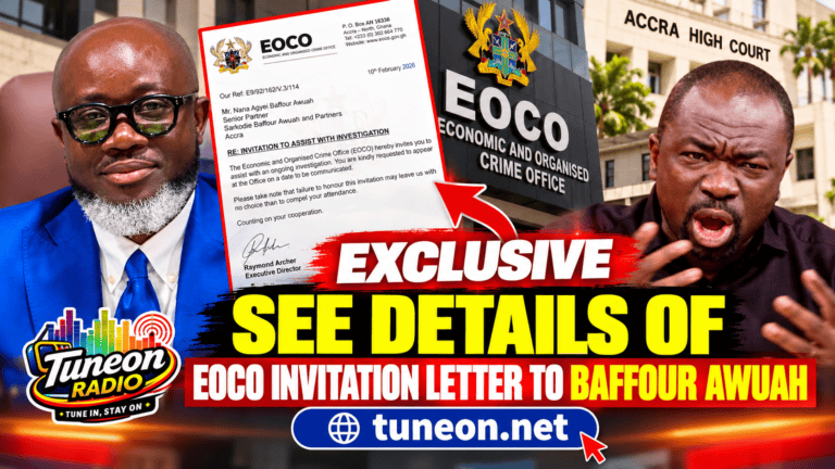 EOCO invitation letter to Baffour Awuah