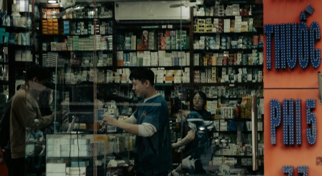 Interior of a well-stocked pharmacy; illustrative stock photo, not the newly opened Odumase-Krobo branch